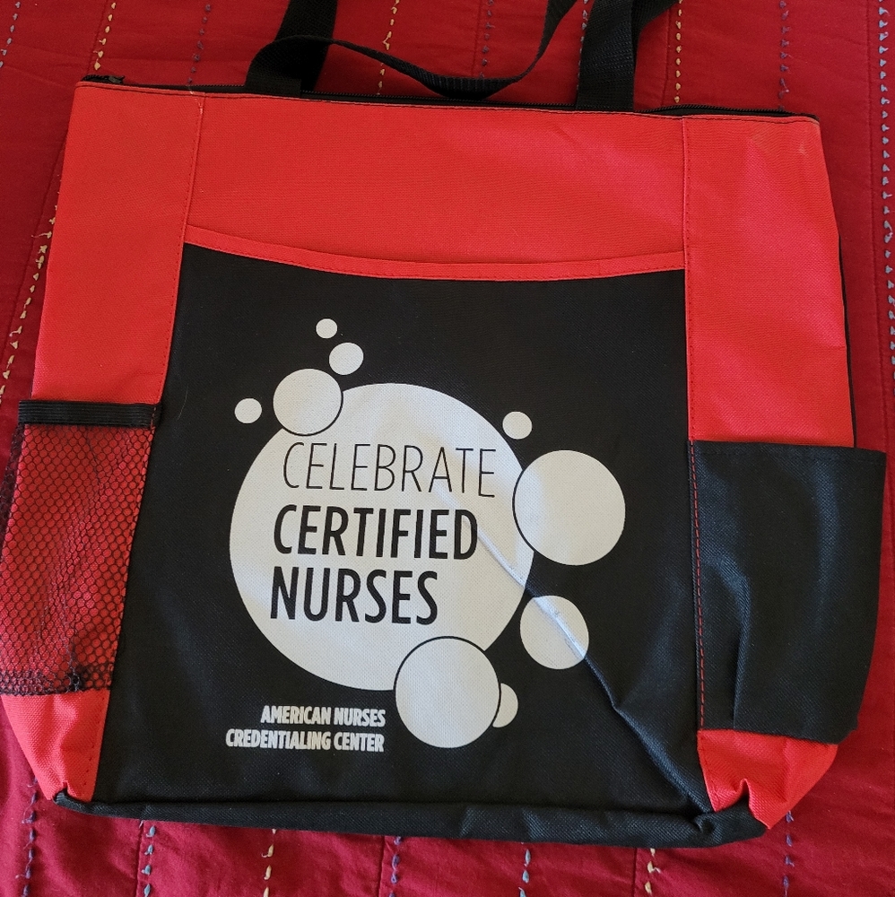 "Celebrate certified nurses" bag